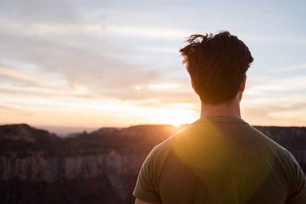 A man wondering, "Is alcoholism genetic?"